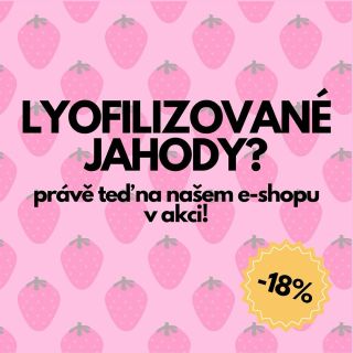 Lyo ovoce má velkou řadu benefitů! 😍 U nás na e-shopu je právě teď akce na lyofilizované jahody 🍓🤩 Neváhejte a využijte...